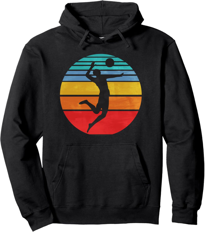 Beach Volleyball Retro Vintage 70er Jahre 80er Jahre Pullover Hoodie