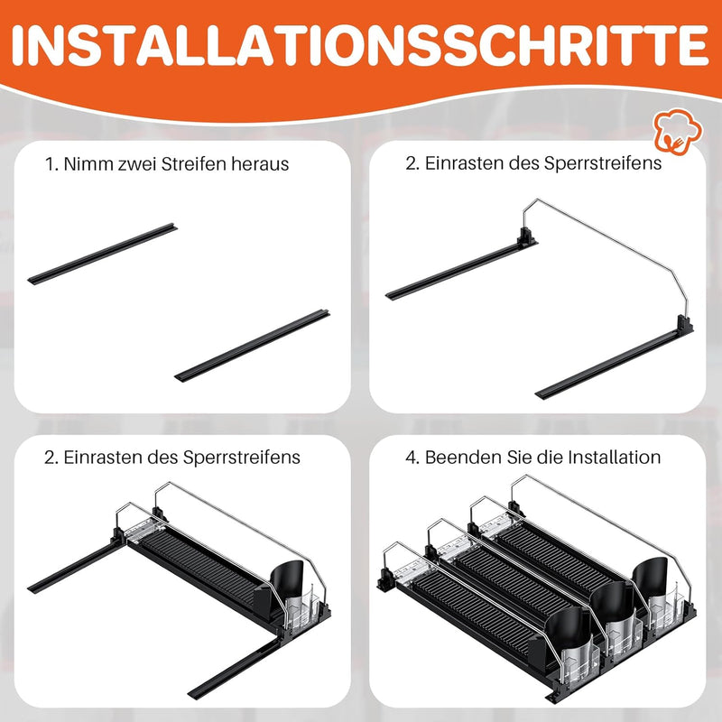 FUNYKICH Automatisch Kühlschrank Organizer Dosen, Dosen Organizer Dosenhalter Dosenspender Kühlschra