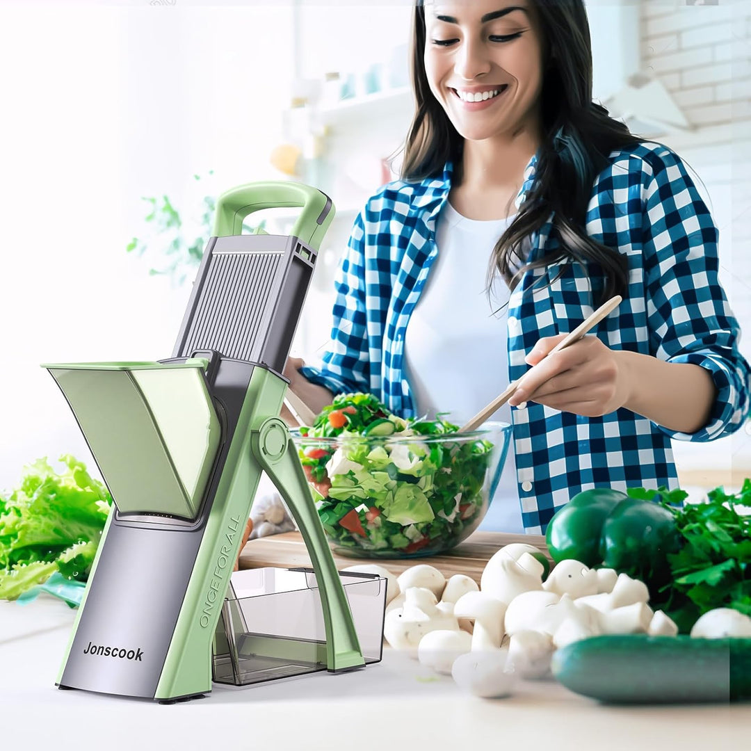 Safe Veggie Chopper Gemüseschneider, Pommes Frittierschneider, Zwiebelhacker, Gemüsehobel, multifunk