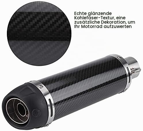 Motorrad Auspuff Mit Abe-Für Akrapovic Auspuff-Motorrad Schalldämpfer Kohlefaser Auspuffendrohr 51Mm