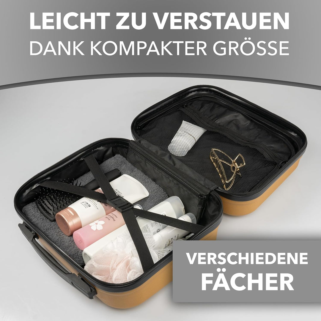 Xonic® Design Kosmetikkoffer aus ABS Hartschale – Robustes Beautycase als Handgepäck - Kosmetiktasch
