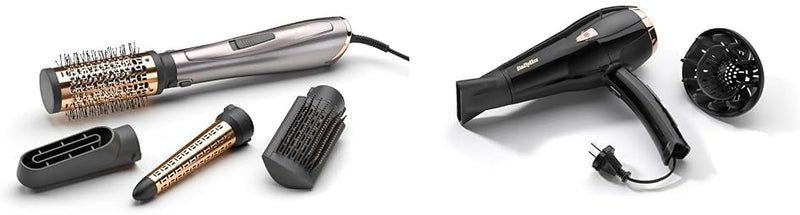 BaByliss Air Style 1000 Warmluftbürste mit Ionen-Technologie, 4 Aufsätze, AS136E, 1 Stück (1er Pack)