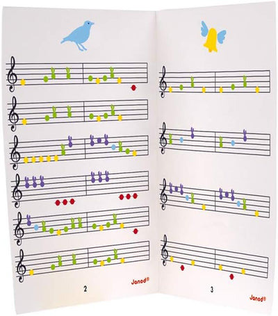 Janod - My First Confetti Elektronisches Holz-Klavier, Kinder-Musikinstrument, Spielzeugnachbildung