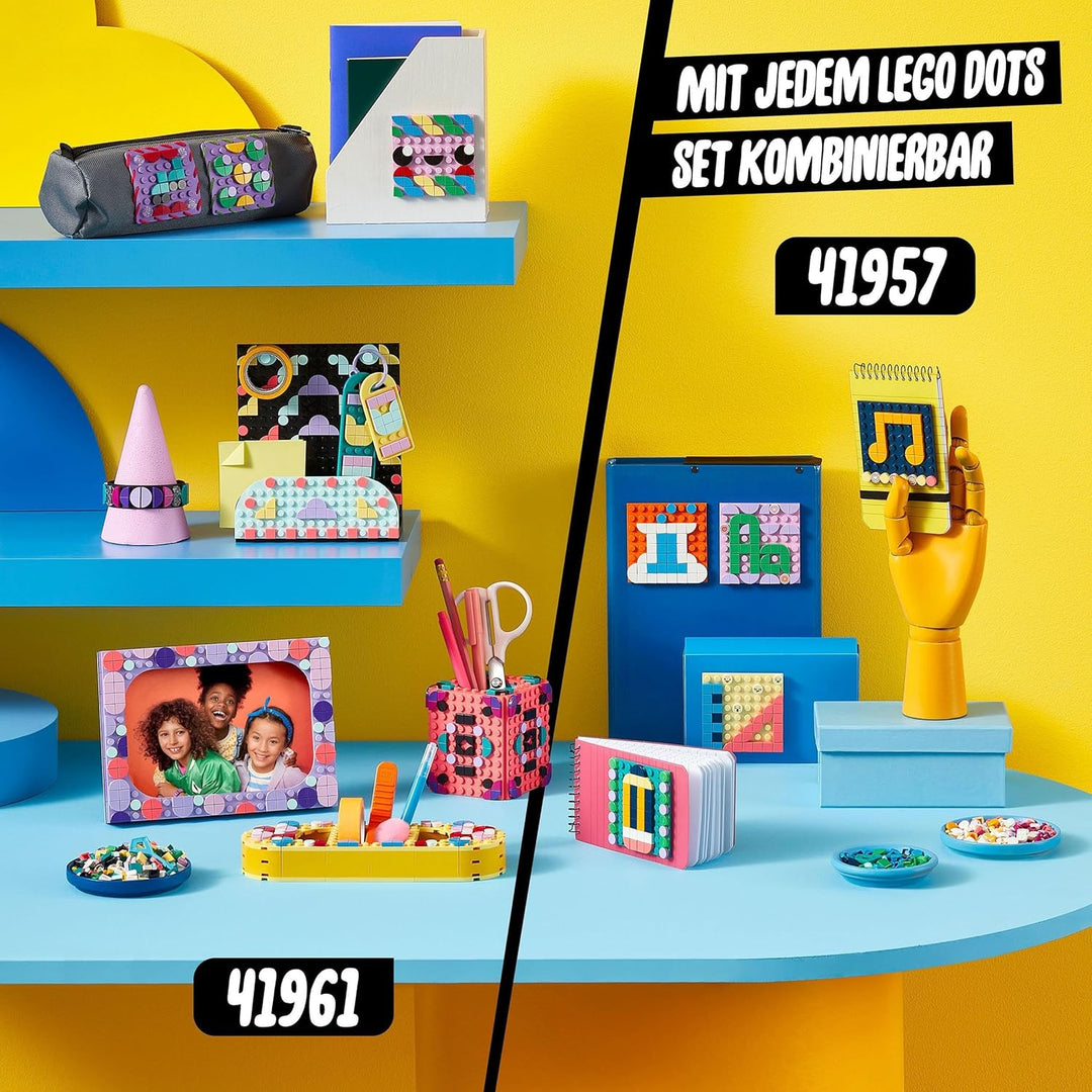 LEGO 41957 DOTS Kreativ-Aufkleber-Set, 5in1 DIY Bastelset für Kinder ab 6 Jahren, Spielzeug zum Bast