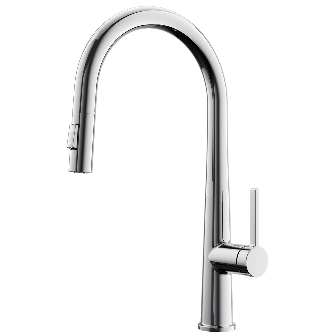 CECIPA Wasserhahn Küche, Hoher Bogen Hochdruck Küchenarmatur mit Brause Ausziehbar Armatur, Mischbat