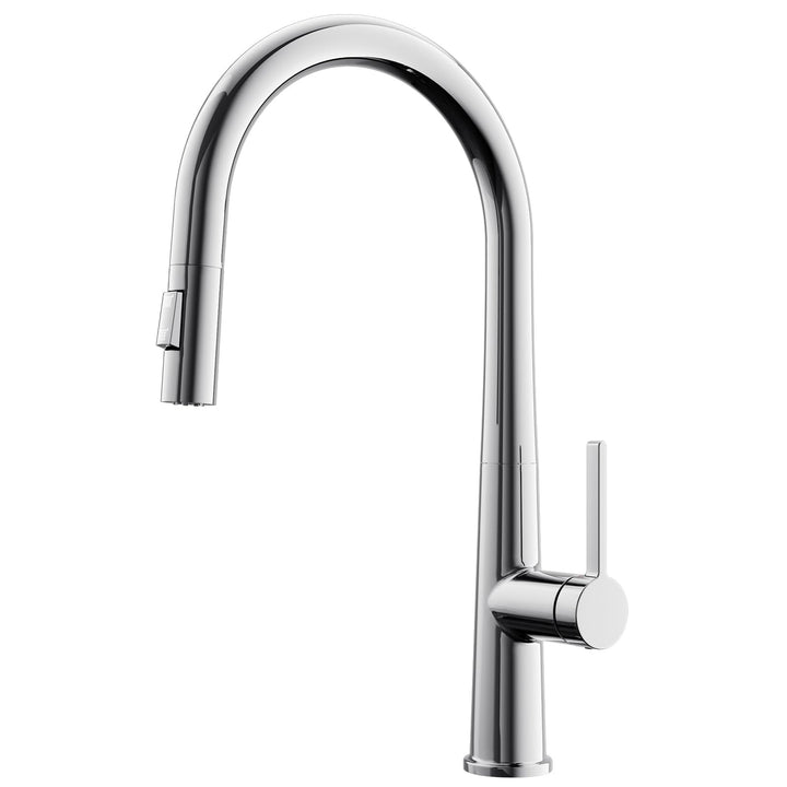 CECIPA Wasserhahn Küche, Hoher Bogen Hochdruck Küchenarmatur mit Brause Ausziehbar Armatur, Mischbat