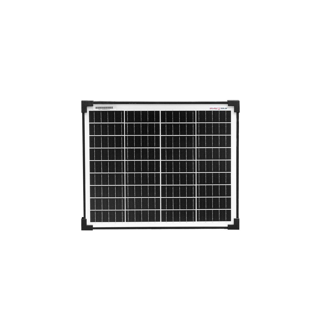enjoy solar 20W 12V Monokristallines Solarmodul, 182mm Solarzellen 10 Busbars Solarpanel ideal für W