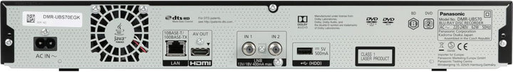 Panasonic DMR-UBS70EGK Ultra HD Blu-ray Recorder (500GB HDD, 4K , Disc, 4K VoD, UHD TV Empfang, 2x D