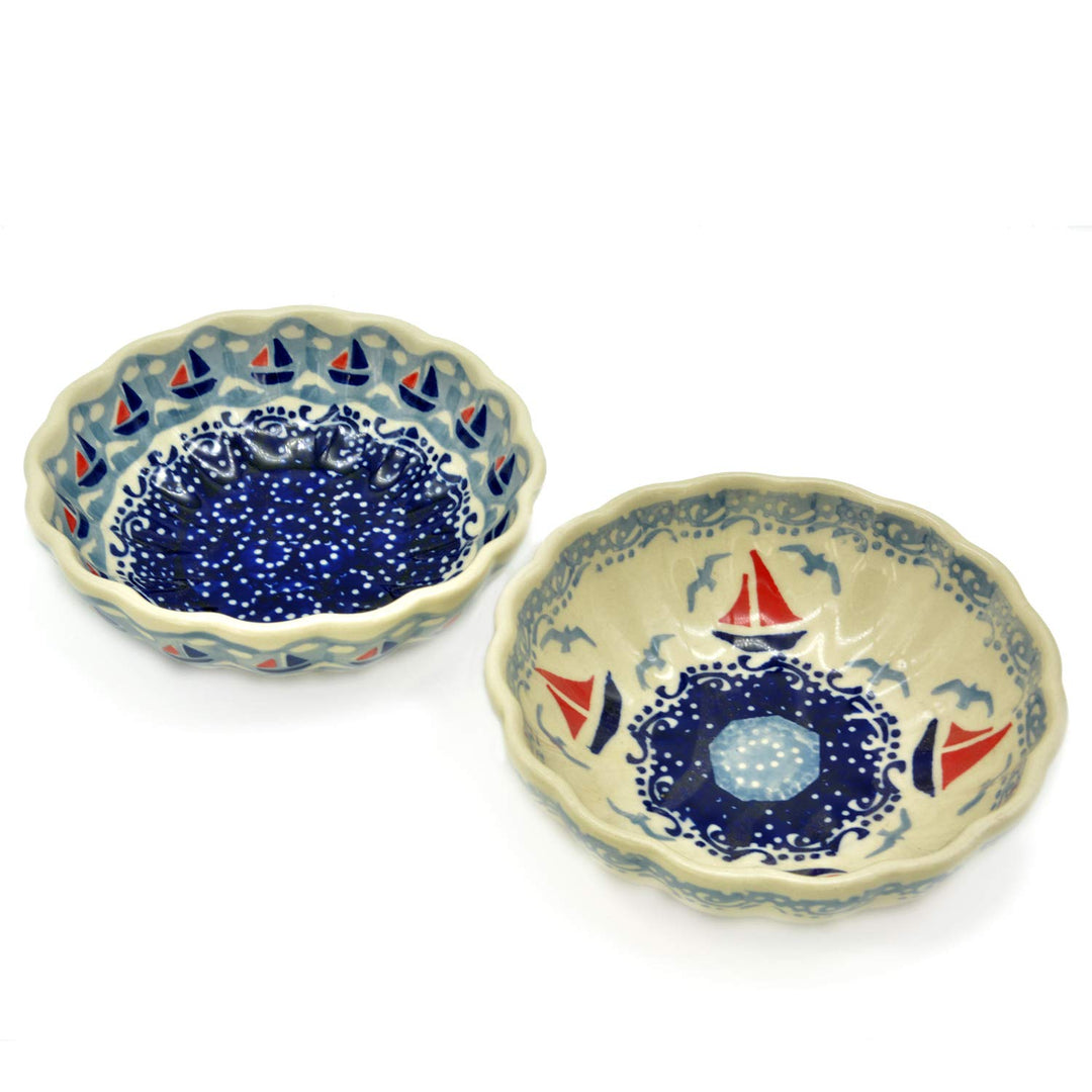 Bunzlauer Knabberschalen-Set 2teilig (Dekor-Kombi AHOI), Dekor-kombi Ahoi