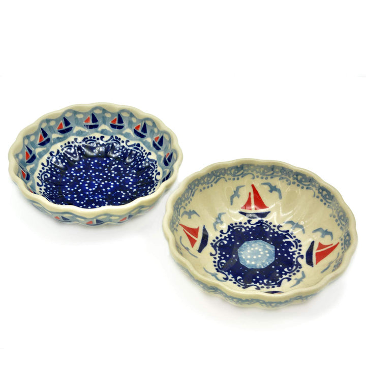 Bunzlauer Knabberschalen-Set 2teilig (Dekor-Kombi AHOI), Dekor-kombi Ahoi