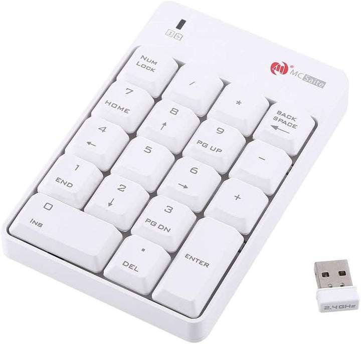 Kabelloser Nummernblock,18 Tasten Nummerische Tastatur Keypad,2,4G Tastatur von 10 Metern für die me