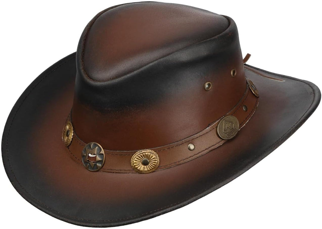 Scippis Tombstone Lederhut Herren Hut Cowboyhut M braun, M braun