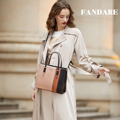 FANDARE Elegante Umhängetaschen Damen Schultertasche Verstellbare Frauen Handtasche PU Leder Wasserd