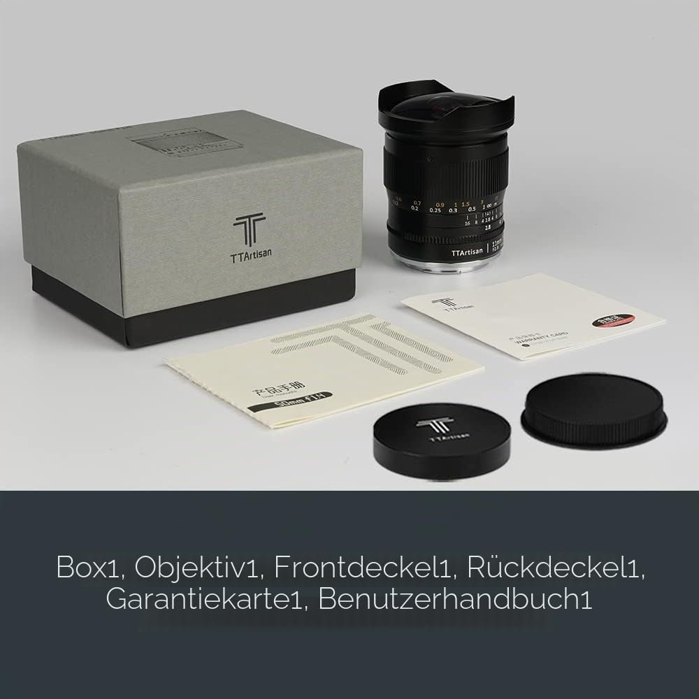 TT Artisan Fisheye Objektiv 11mm f 2.8 Anschluss Sony E Mount Ultra-Weitwinkelobjektiv für Vollforma