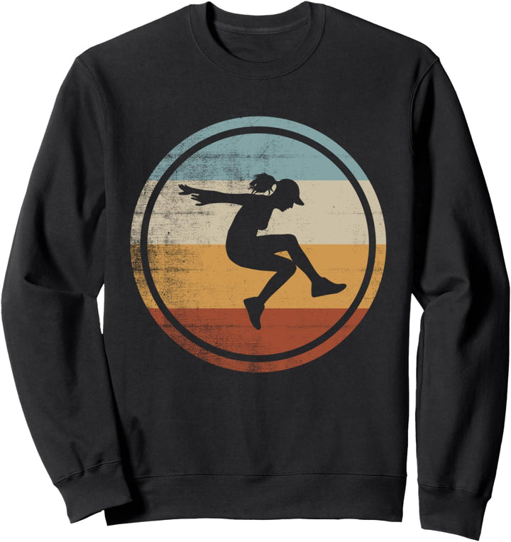 Retro Vintage Design Leichtathletik Weitspringerin Sweatshirt