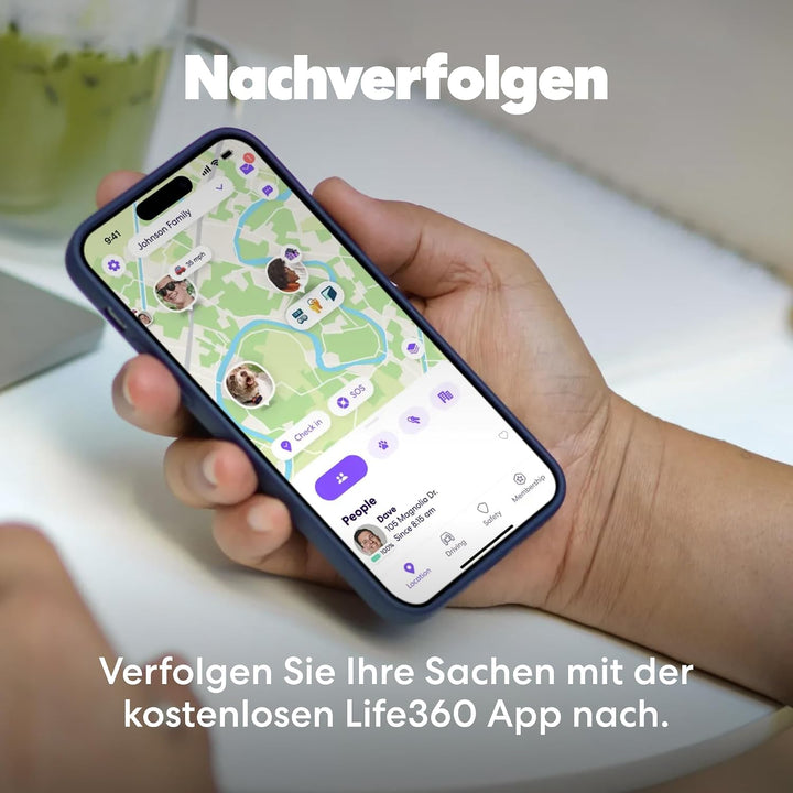 Tile by Life360 Mate - Bluetooth-Tracker, Schlüssel- und Gegenstandsfinder für Schlüssel, Taschen un