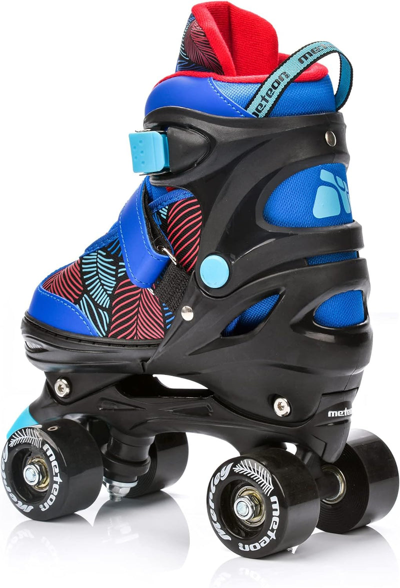 meteor Retro Rollschuhe Disco Roll Skate wie in den 80er Jahren Jugend Roll-Schuhe Kinder Quad Skate