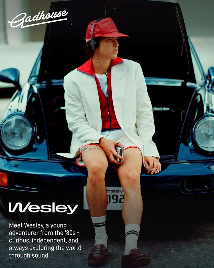 Gadhouse Wesley Retro-Kopfhörer mit USB-C und 3,5-mm-Konnektivität – Vintage-Kopfhörer, Walkman-Stil