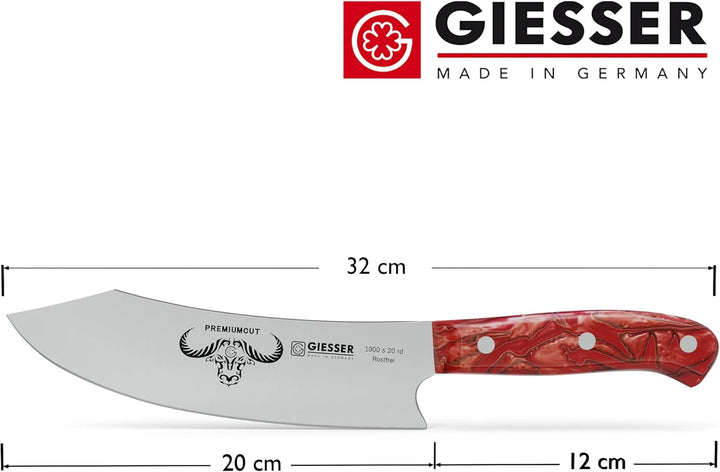 Giesser seit 1776 - Made in Germany - Kochmesser 20 cm Red Diamond, PremiumCut Chefs No 1, Küchenmes