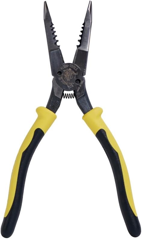 Klein Tools J206-8C Mehrzweck-Zange, gefedert, geschmiedeter Stahl mit 2 Materialien, Journeyman-Gri