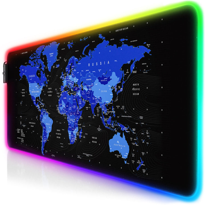 Titanwolf - RGB Gaming Mauspad - 800x300 mm - XXL Mousepad - LED Multi Color - 7 LED Farben Plus 4 E