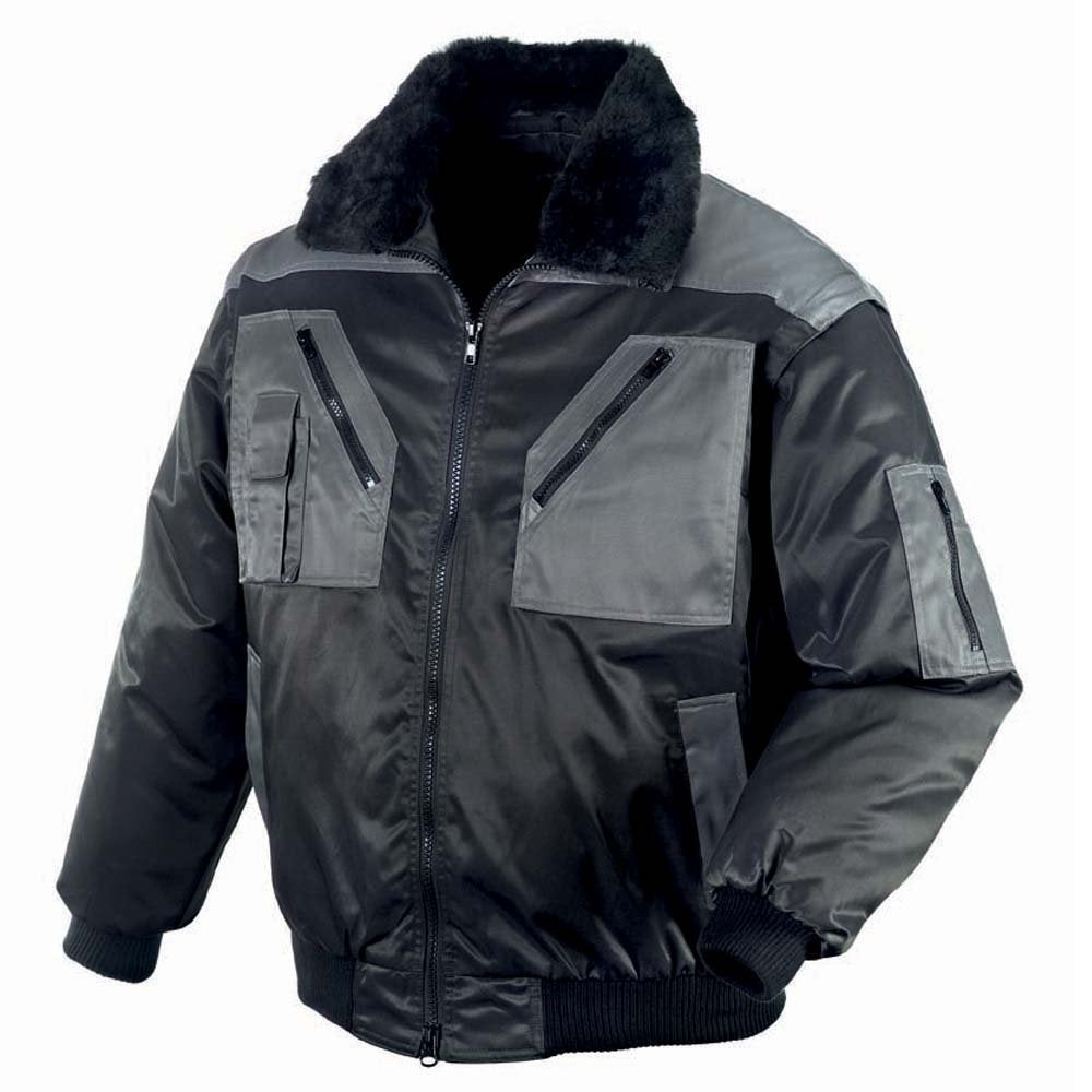 teXXor Piloten Oslo Arbeitsjacke mit abnehmbaren Ärmeln, M, schwarz, 4176 M Schwarz, M Schwarz