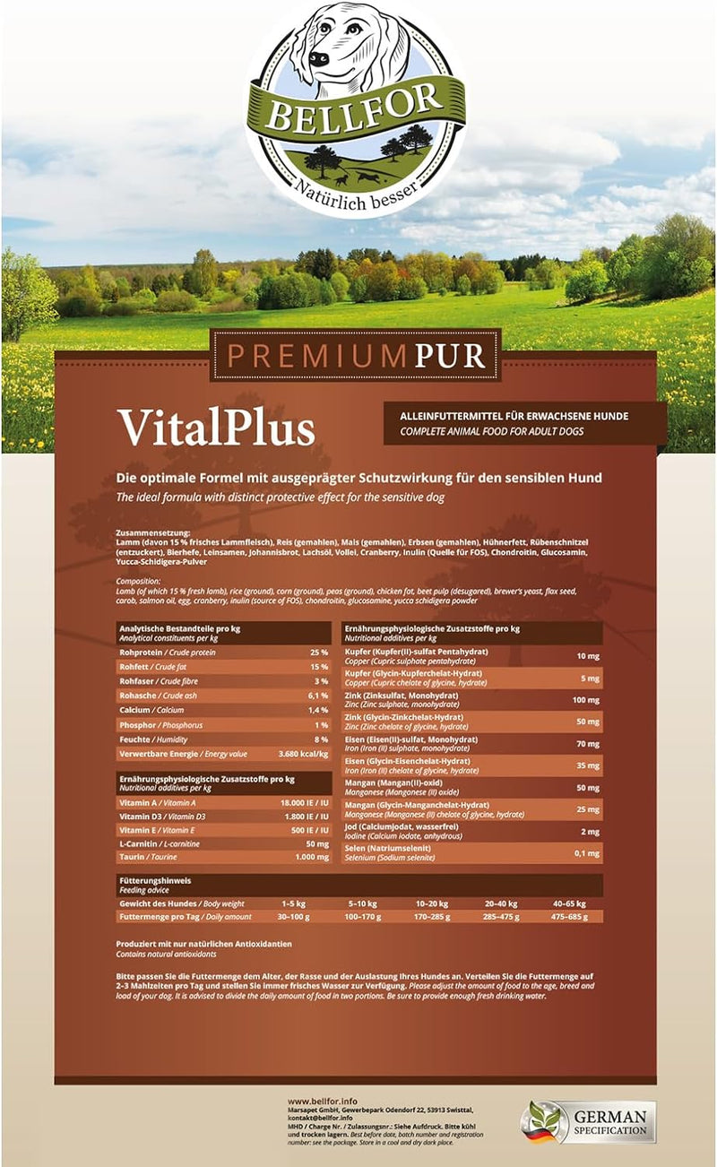 Bellfor PUR VitalPlus - glutenfrei (10 kg)