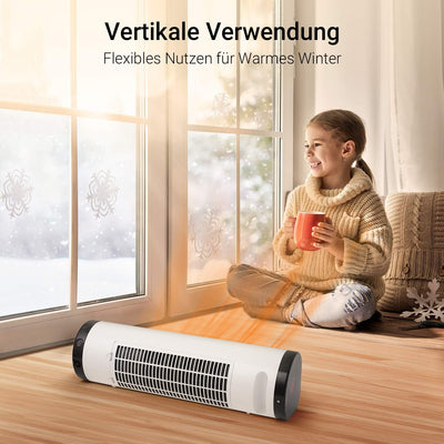 Midea NTH20-17BR Keramik Heizlüfter 2000W mit Thermostat, Oszillation, 2 Heizstufen, Heizung mit Ven