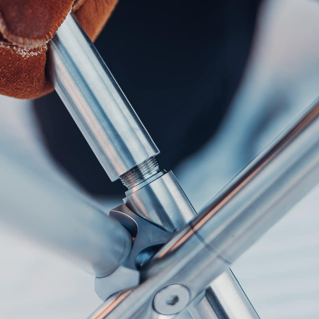 höfats - Bowl 57 Feuerschale mit Edelstahl Dreibein - raucharme Verbrennung - Feuerstelle mit Planch