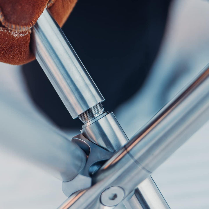 höfats - Bowl 57 Feuerschale mit Edelstahl Dreibein - raucharme Verbrennung - Feuerstelle mit Planch