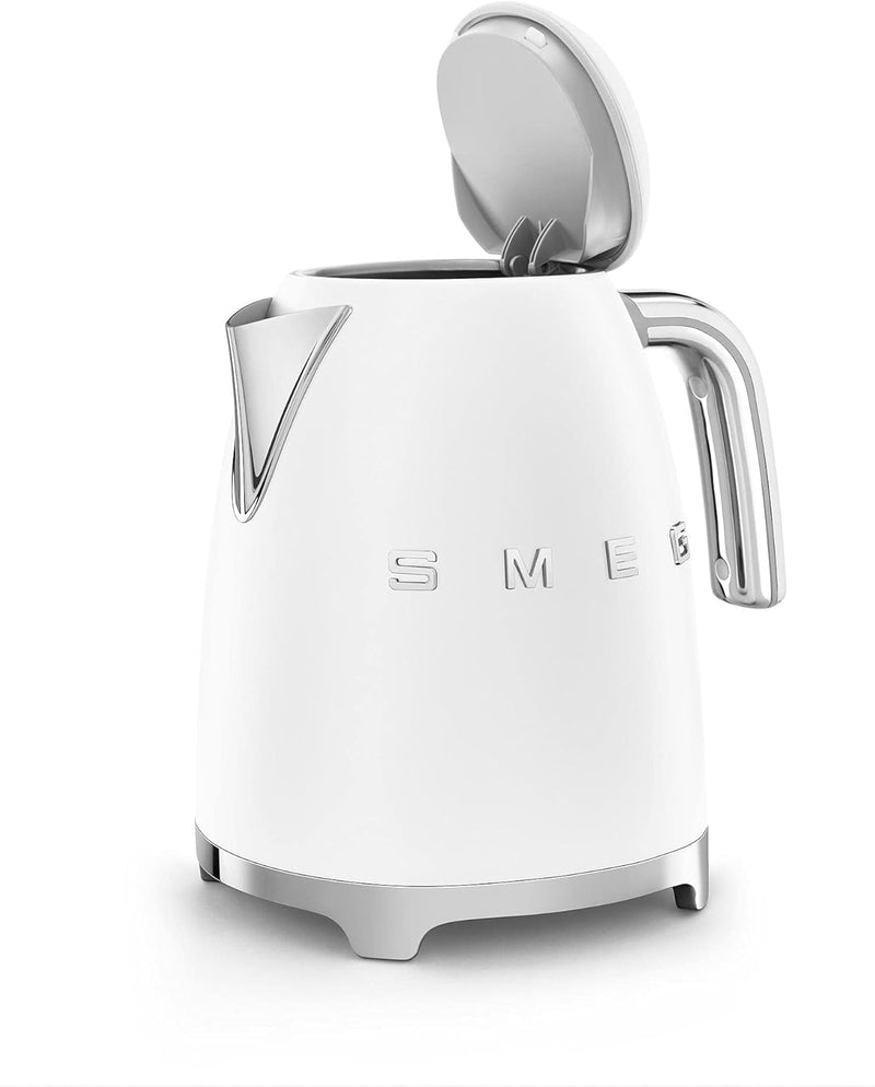 SMEG - Chaleira Elétrica Anni50, Branco Mate KLF03WHMEU, Weiss Matt 1.7 Liter Weiss Matt, 1.7 Liter