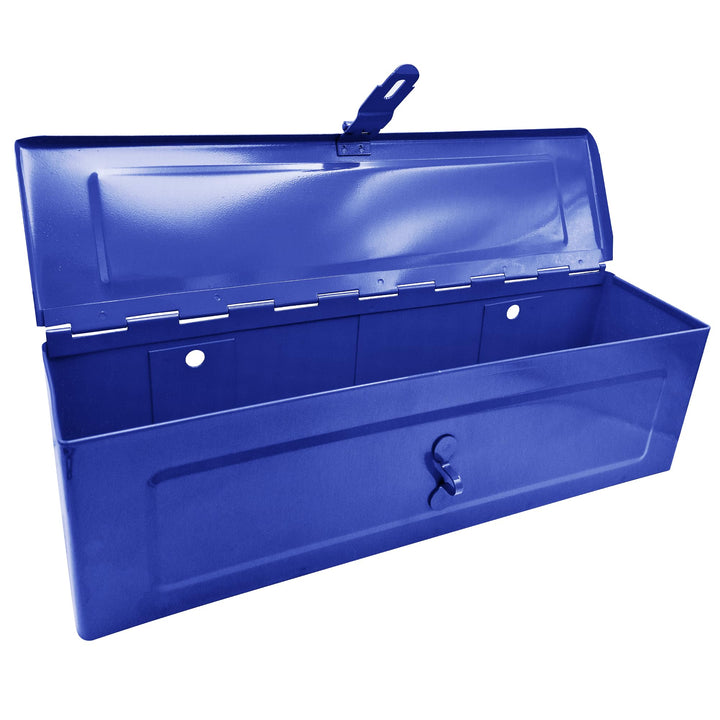 Werkzeugkiste Blau - Metall-Werkzeugbox für Auto, Keller & Heimwerker - Stabile Werkzeugkiste für Pr