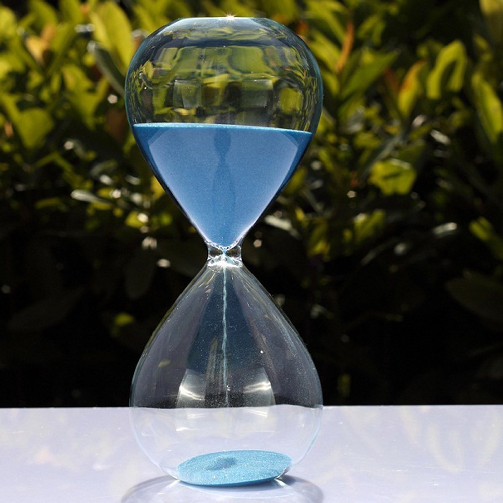Sanduhr, farbig, Glas, ideal als Weihnachtsgeschenk oder zum Geburtstag 30 Minutes blau, 30 Minutes