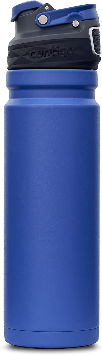 Contigo Free Flow Edelstahl-Trinkflasche, 100% auslaufsicher, grosse BPA-freie isolierte Thermo-Wass