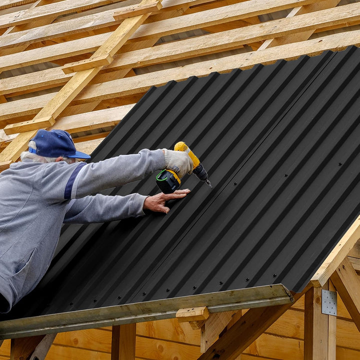 HENGMEI Metal Trapezblech 36 x Dachplatten 21m² Trapezoidal Sheet Wellplatten Dach 129cm x 45cm Galv