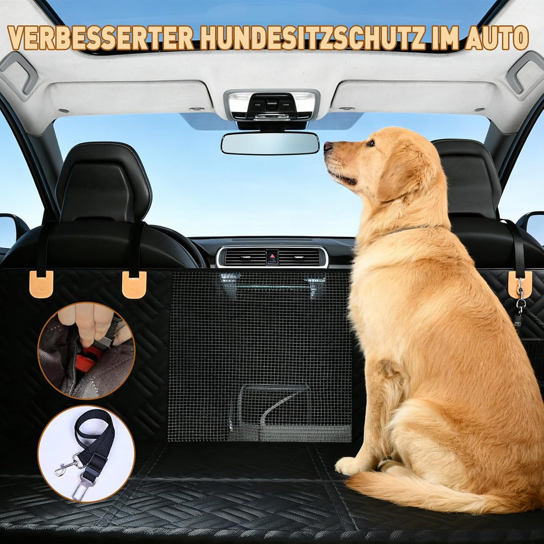 Hundedecke Auto Rückbank 130x154CM, wasserdichte Auto Hundedecke 600D Oxford Stoff mit Rutschfester