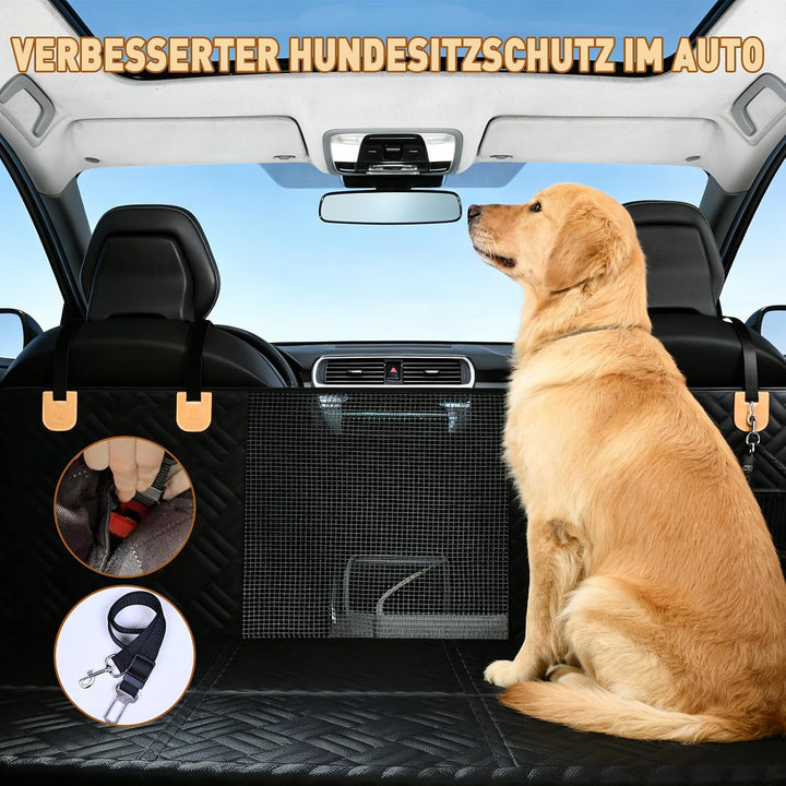 Hundedecke Auto Rückbank 130x154CM, wasserdichte Auto Hundedecke 600D Oxford Stoff mit Rutschfester