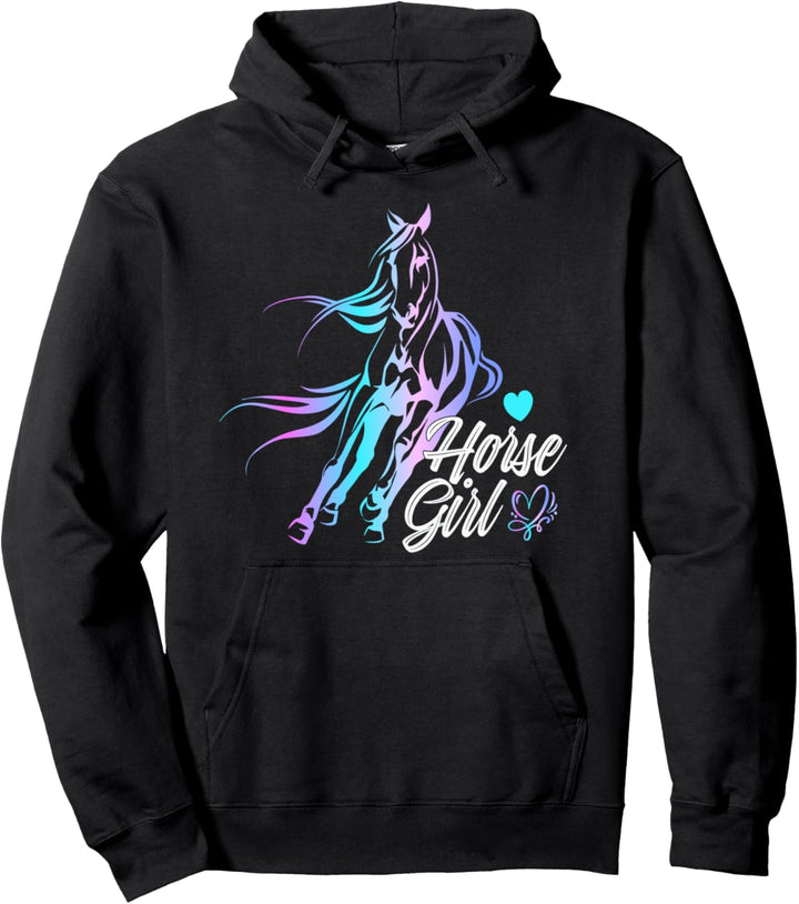 Horse Girl - Horse Lovers Cute Riding Pony Pullover Hoodie