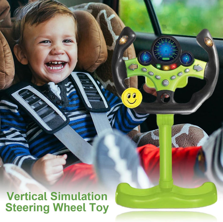Portables Kinder Lenkradspielzeug, Simulation eines Autolenkrades mit interessanten Geräuschen und M