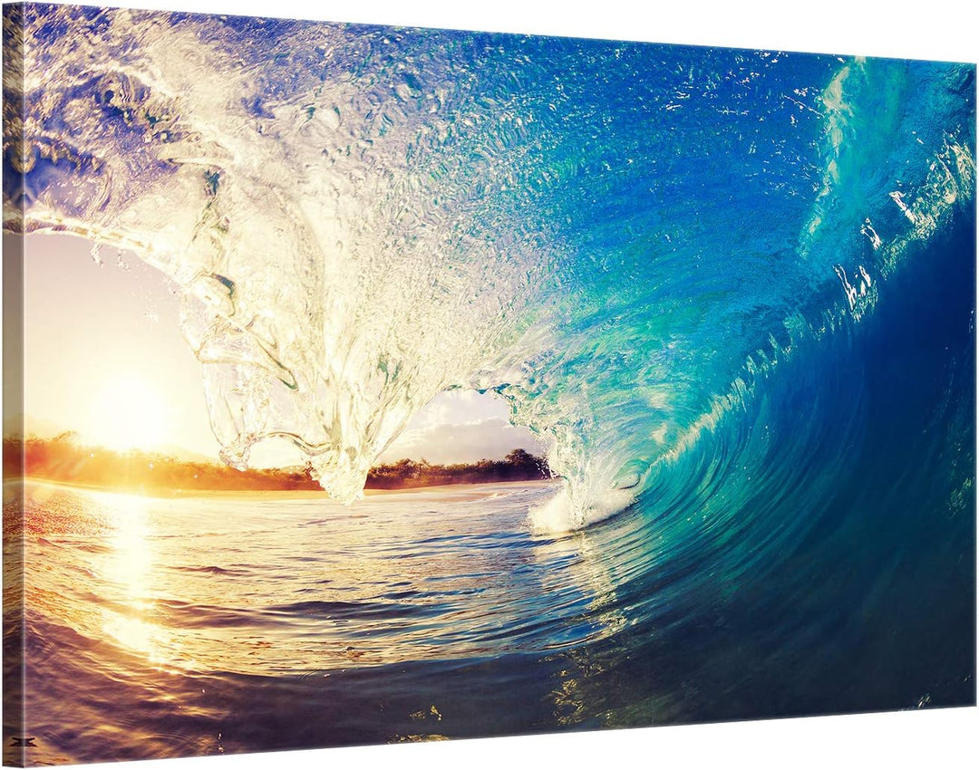 ge Bildet Bild auf Leinwand | Landschaftsbilder - the Wave S in 70x50 cm als Wandbild | Wand-deko De