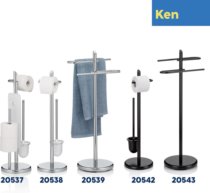 Kela Ken Toilettengarnitur, Metall, Silber glänzend, 73 cm