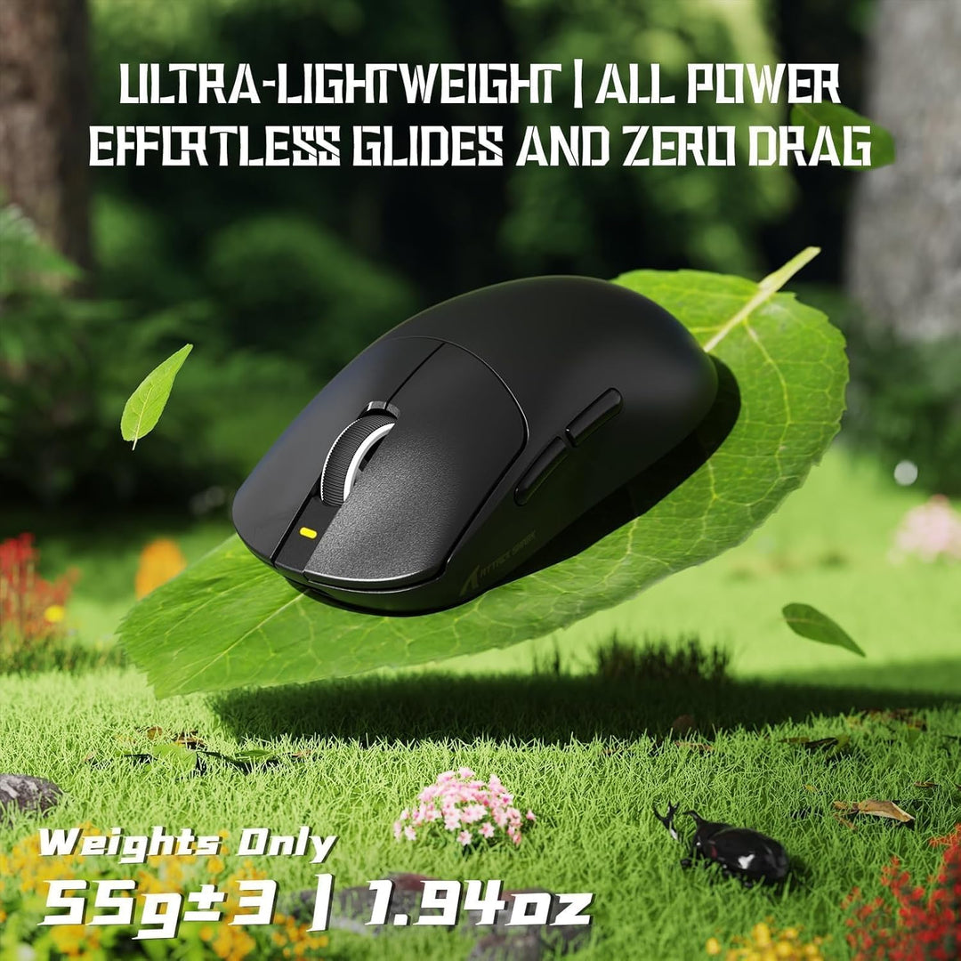 ATTACK SHARK X8SE Kabellose Gaming-Maus, 55g Ultraleicht, PAW3311 Sensor, BK52820 Chip, 25.000 DPI,