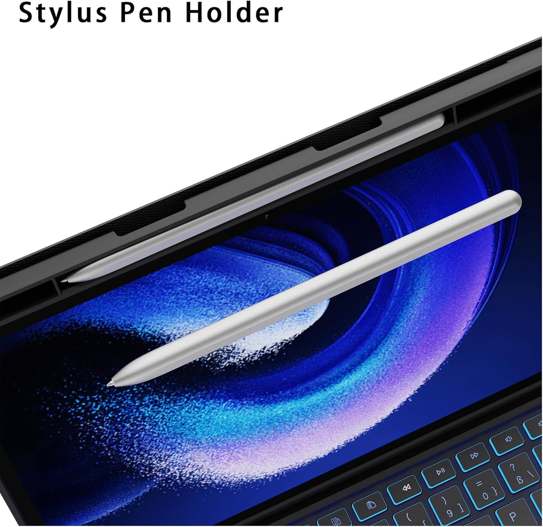 für Xiaomi Pad 6/Pad 6 Pro 11 Zoll Hülle mit Tastatur : 7-Farbiger Beleuchtung, Smart Touchpad, Abne