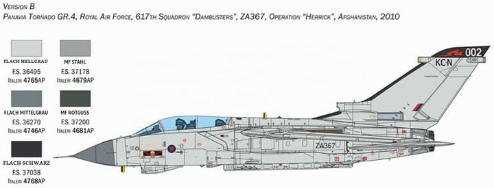 Italeri 2513S 1:32 Tornado GR.4, Modellbau, Bausatz, Standmodellbau, Basteln, Hobby, Kleben, Plastik