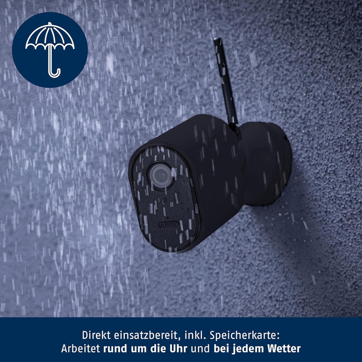 ABUS PPIC54520B WLAN SmartLook 4K Überwachungskamera Bewegungserkennung Push SD Schwarz Einzelstück,