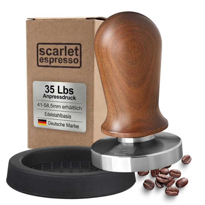 scarlet espresso | Tamper »Perfetto« für Barista; auf 35 lbs Anpressdruck kalibiriert; mit Alu- oder