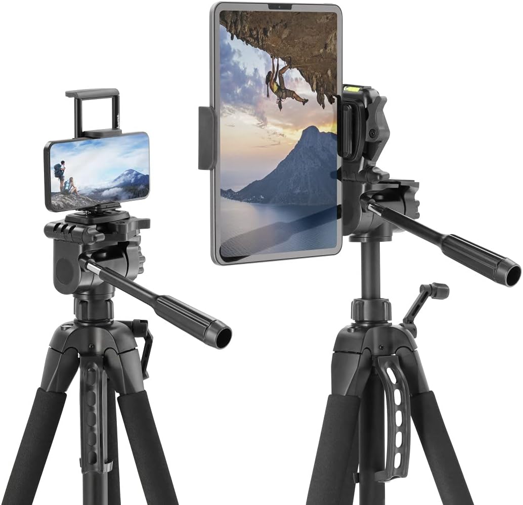 Hama Stativ Kamera "Action 170 3D" (Tripod mit 62-170cm Höhe, Fotostativ inkl. Handy-Halterung und T