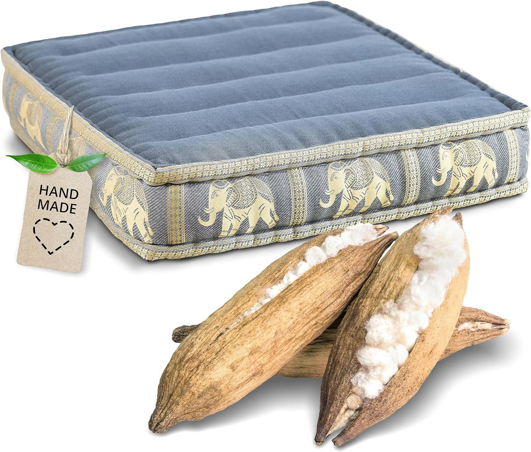 Livasia Sitzkissen Boden Thaiseide, Bodenkissen Indoor/Outdoor, Meditationskissen Yogakissen, Stuhla