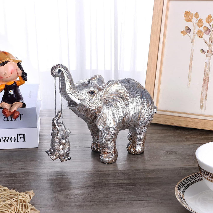 Elefanten Deko, Elefant Statue Figure, Mama Geschenk, Elefanten Skulptur bringt Glück, Gesundheit un