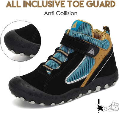 Mishansha Kinder Wanderschuhe Trekking Wanderstiefel Outdoor Trekkingschuhe 30 EU Verkehr Schwarz, 3